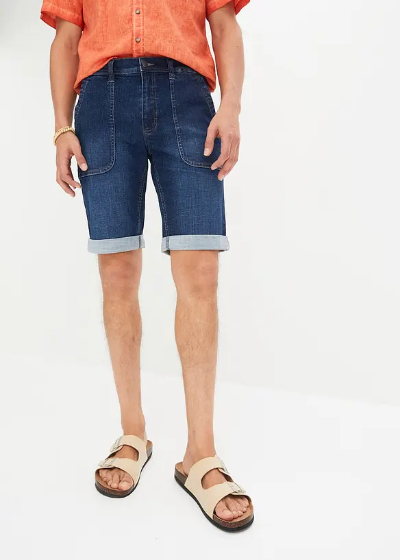 Bermuda in jeans elasticizzati, regular fit, bonprix