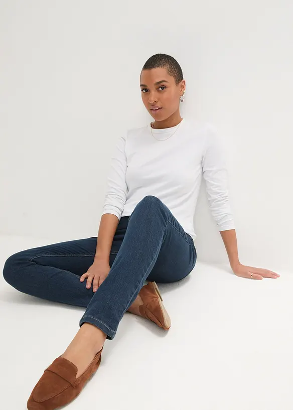 Jeggings con girovita elasticizzato, vita alta, bonprix
