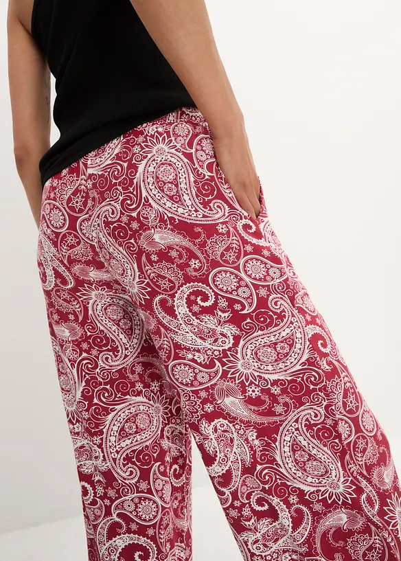 Pantaloni a palazzo in misto viscosa morbido, bonprix