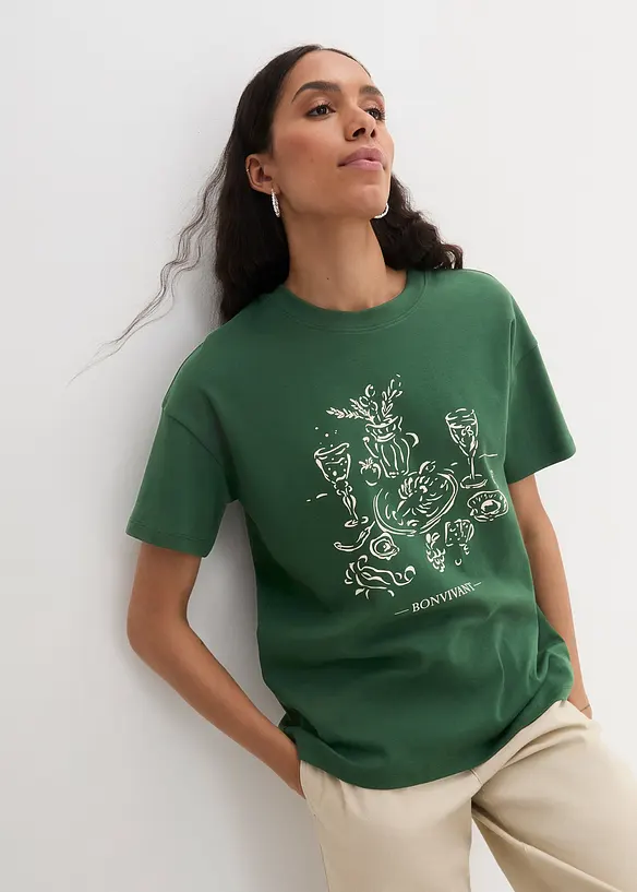 T-shirt con stampa in cotone biologico, bonprix