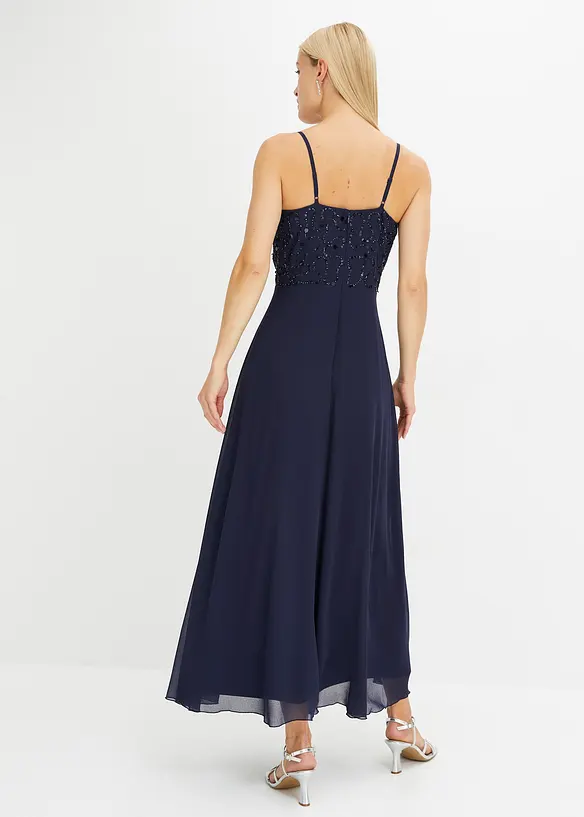 Abito con spalline sottili e paillettes, bonprix