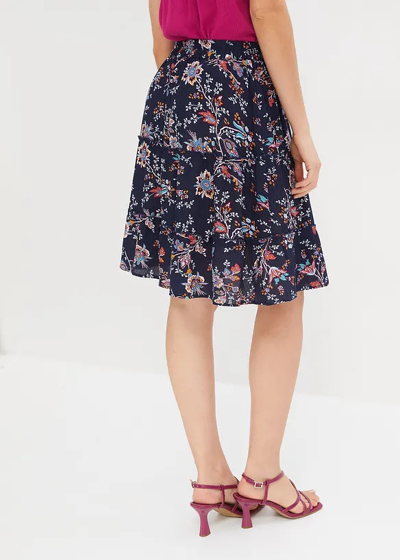 Minigonna in viscosa fluente, bonprix