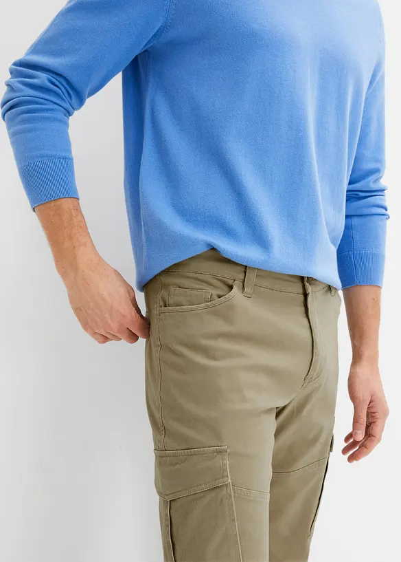 Pantaloni cargo elasticizzati slim fit, straight, bonprix