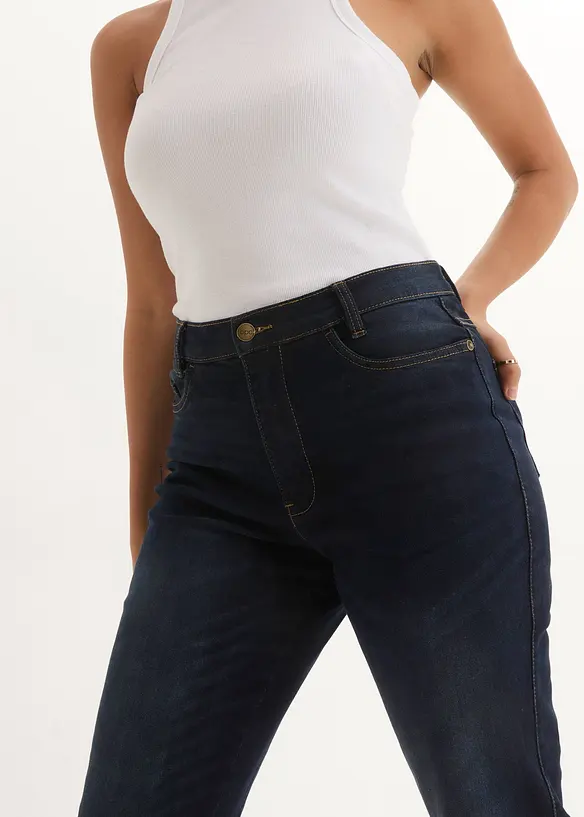 Jeans bootcut con bordo vita comodo, vita alta, bonprix