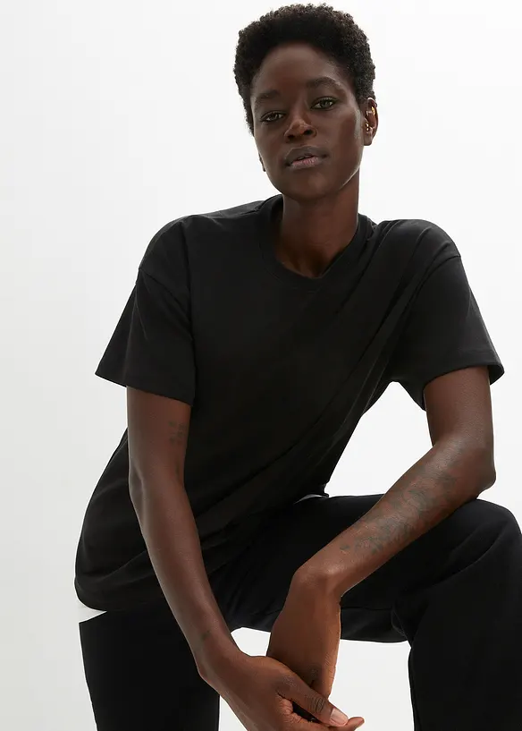 Maglia oversize in puro cotone biologico pesante, bonprix