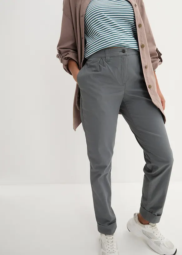 Pantaloni chino alla caviglia in cotone, bonprix