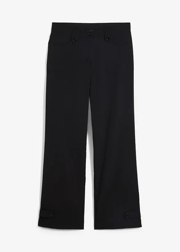 Pantaloni elasticizzati in bengalina con comodo elastico in vita, bonprix