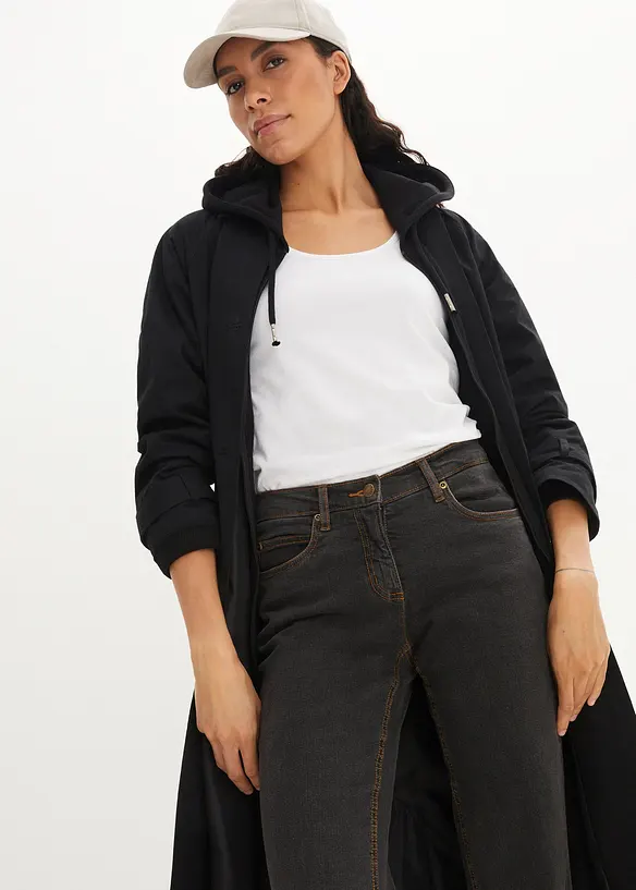Jeans bootcut elasticizzati, vita alta, bonprix