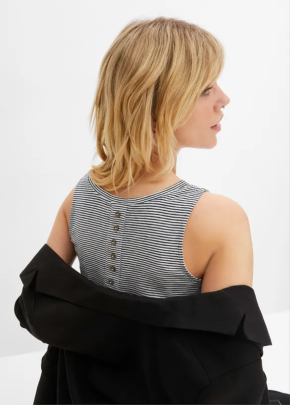 Top con bottoni sulla schiena, bonprix