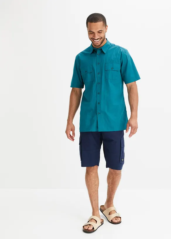 Camicia a maniche corte in puro cotone, bonprix