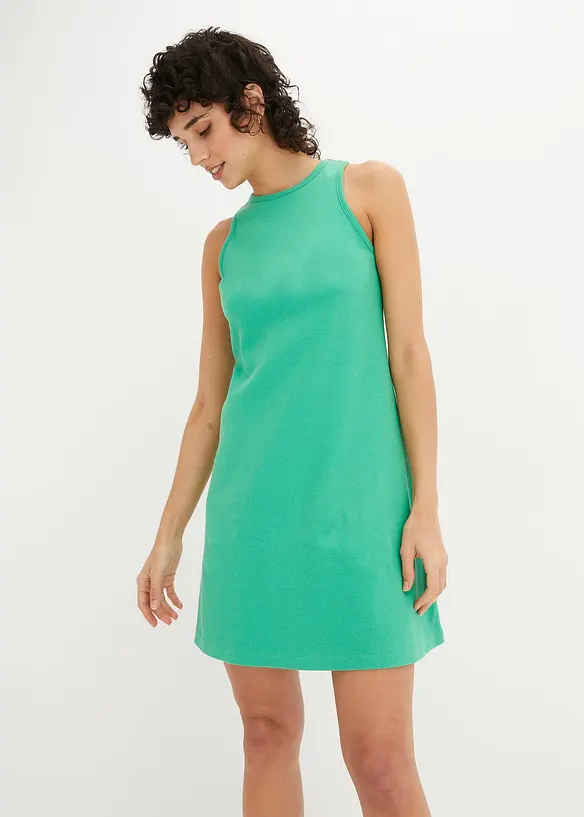 Abito corto a coste in misto cotone, bonprix