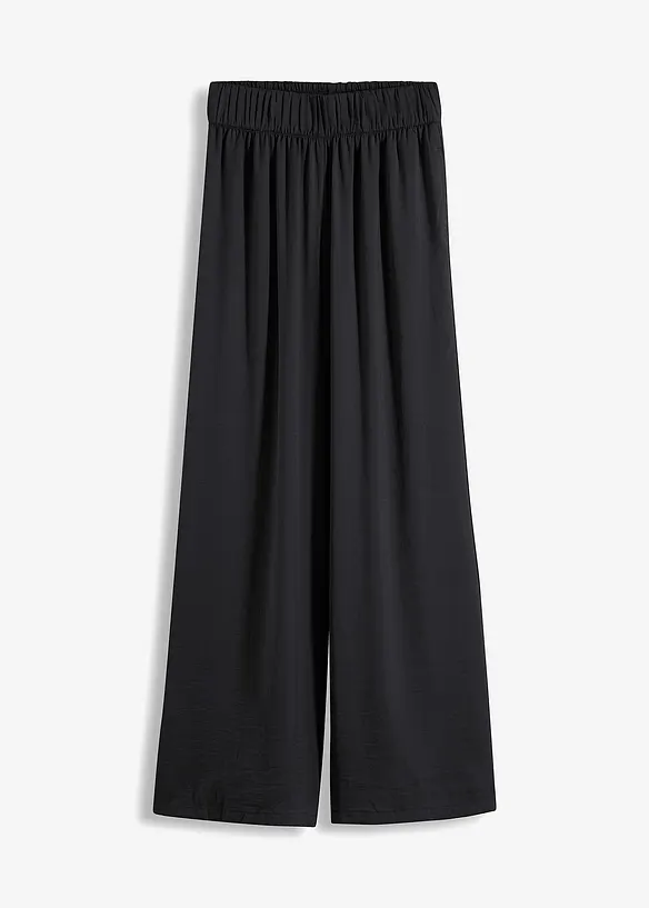 Pantaloni a palazzo fluenti con cinta comoda a vita alta, bonprix