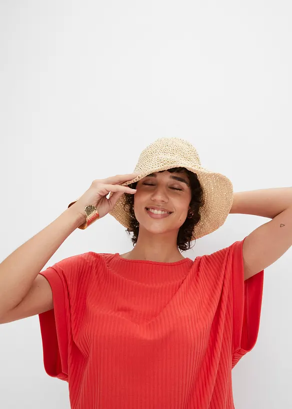 Maglia a coste con maniche a pipistrello, bonprix