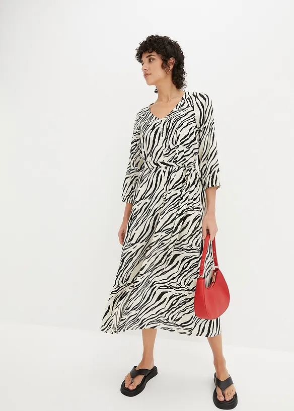 Abito midi in viscosa fluente, bonprix