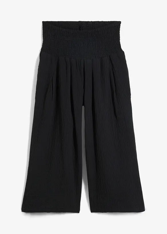 Pantaloni capri in soffice mussola, bonprix