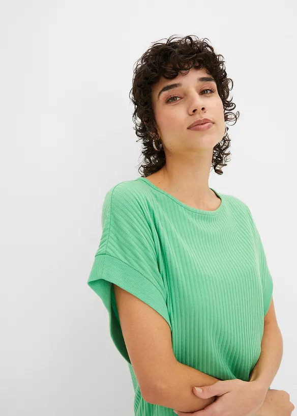 Maglia a coste con maniche a pipistrello, bonprix