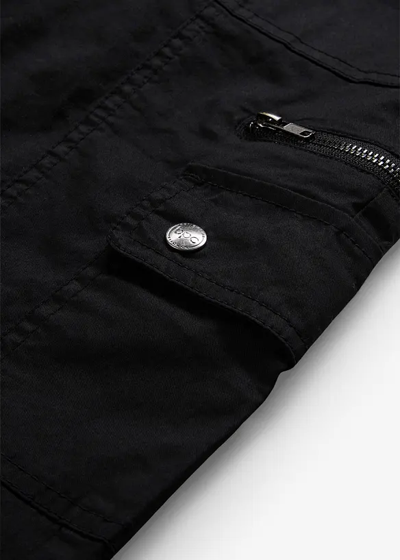 Pantaloni cargo in cotone, vita media, bonprix