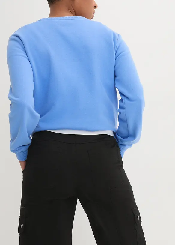 Pantaloni cargo in cotone, vita media, bonprix