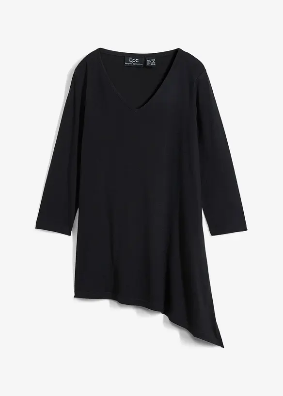 Maglia lunga in misto viscosa e cotone, bonprix