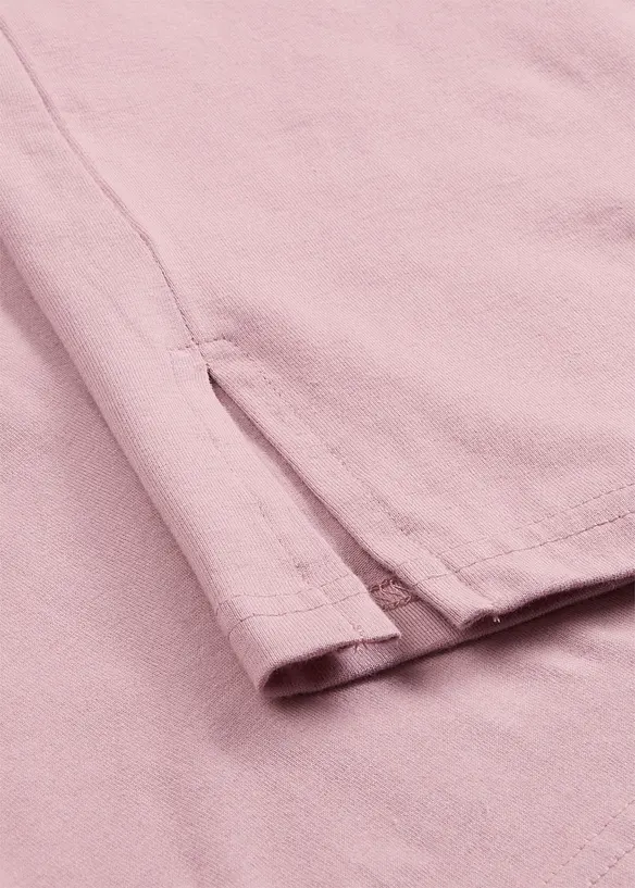 T-shirt lunga con scollo a V (pacco da 2), bonprix