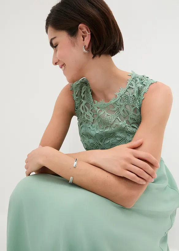 Abito lungo con pizzo, bonprix