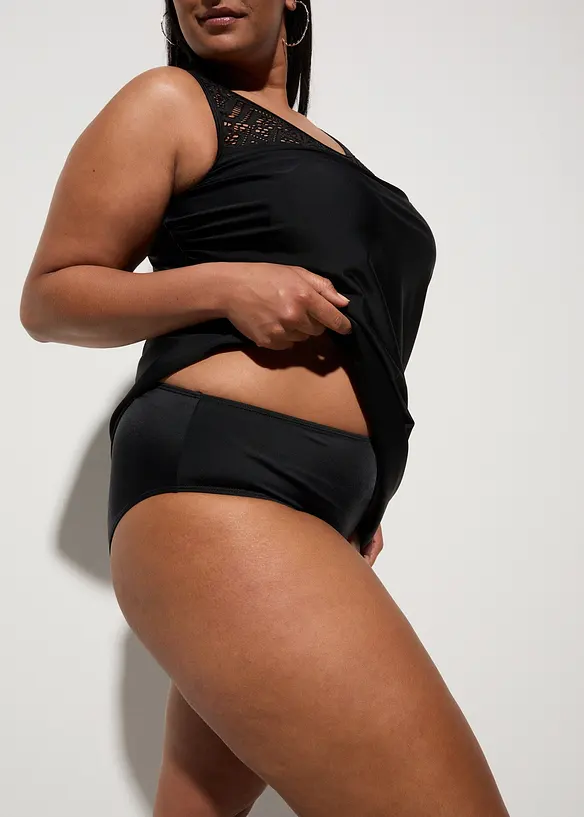 Tankini lungo con pizzo ad asciugatura rapida (set 2 pezzi), bonprix