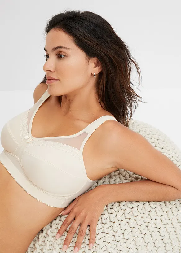 Reggiseno contenitivo senza ferretto con spalline imbottite (pacco da 2), bonprix