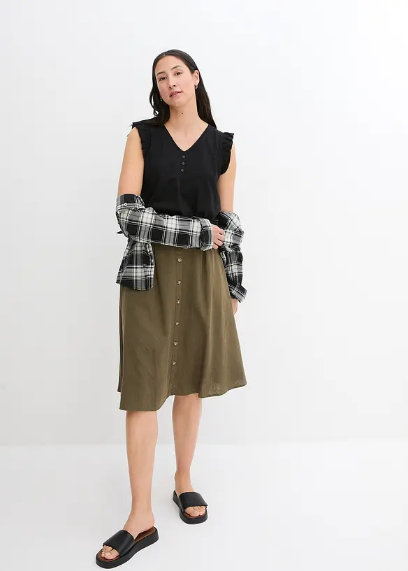 Camicia a quadri in puro cotone, bonprix