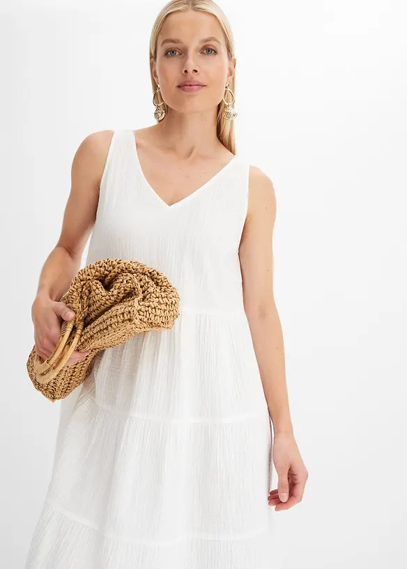 Abito in mussola di puro cotone, bonprix