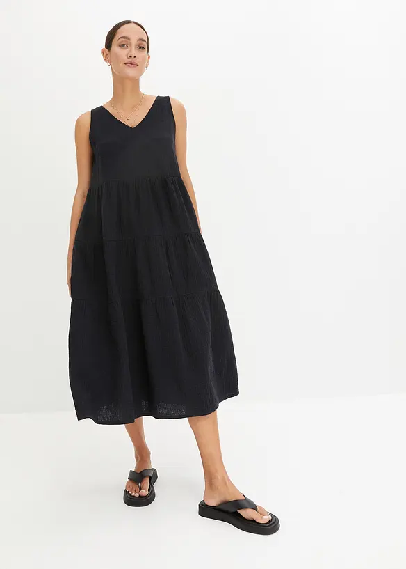 Abito in mussola di puro cotone, bonprix