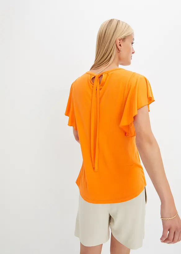 Maglia con maniche a volant, bonprix