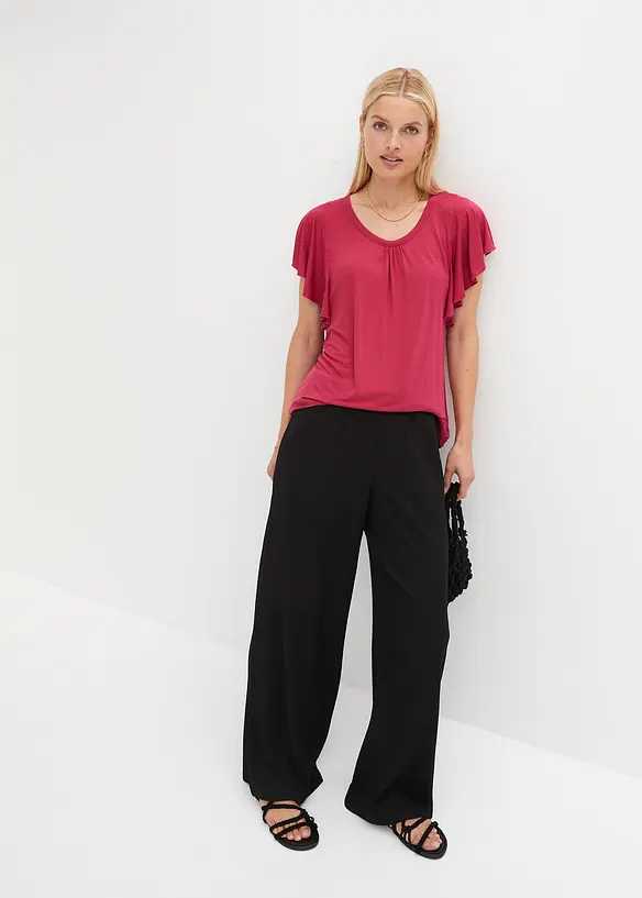 Maglia con maniche a volant, bonprix