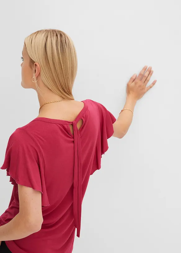 Maglia con maniche a volant, bonprix