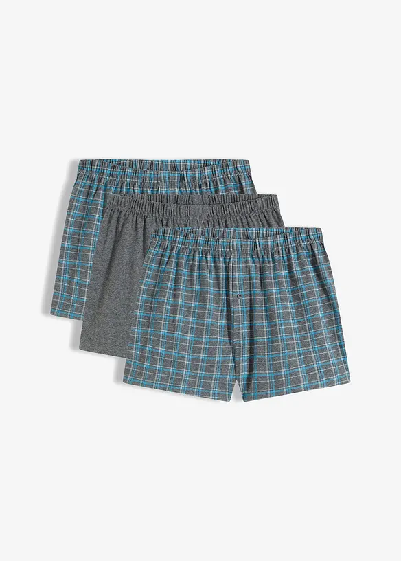Boxer larghi in jersey con cotone (pacco da 3), bonprix