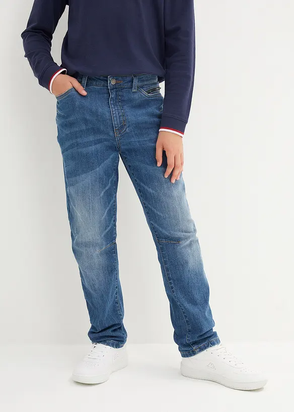 Jeans termici slim fit foderati in flanella, tapered, bonprix