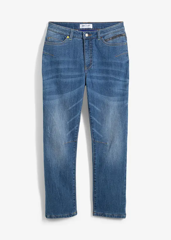 Jeans termici slim fit foderati in flanella, tapered, bonprix
