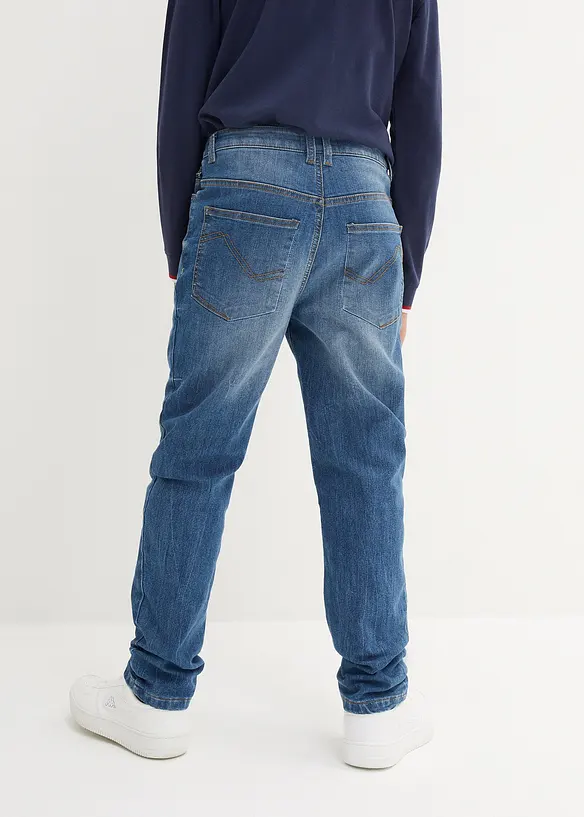 Jeans termici slim fit foderati in flanella, tapered, bonprix