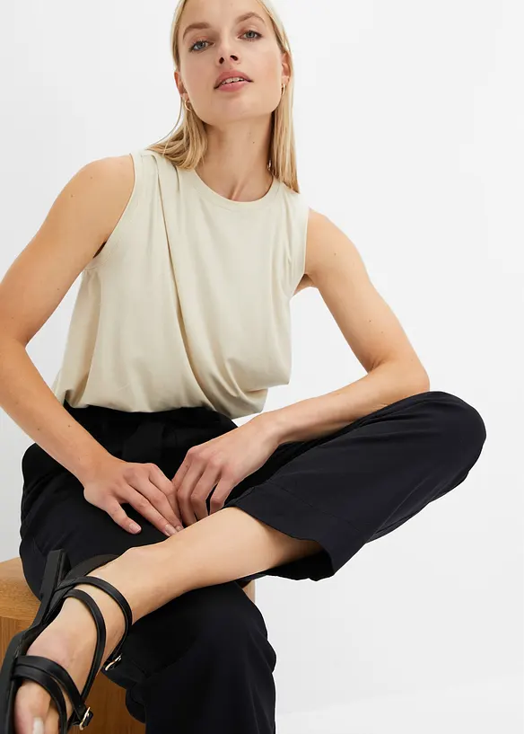 Pantaloni in twill leggero con cinta comoda, bonprix