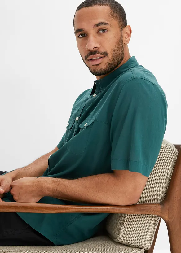 Camicia a maniche corte in puro cotone, bonprix