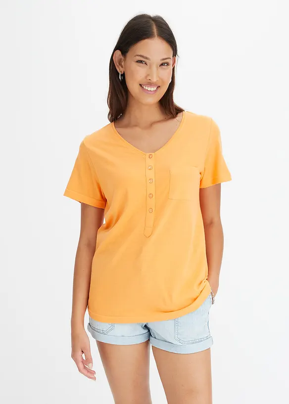T-shirt con bottoni, bonprix