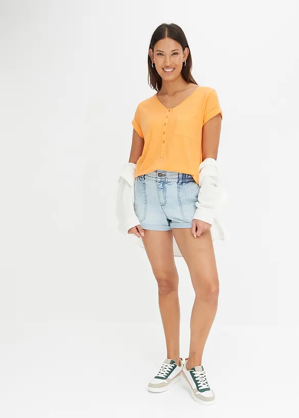 T-shirt con bottoni, bonprix