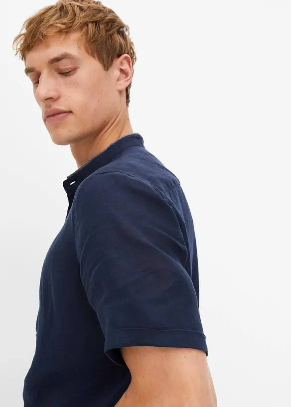 Camicia a maniche corte in puro lino, bonprix