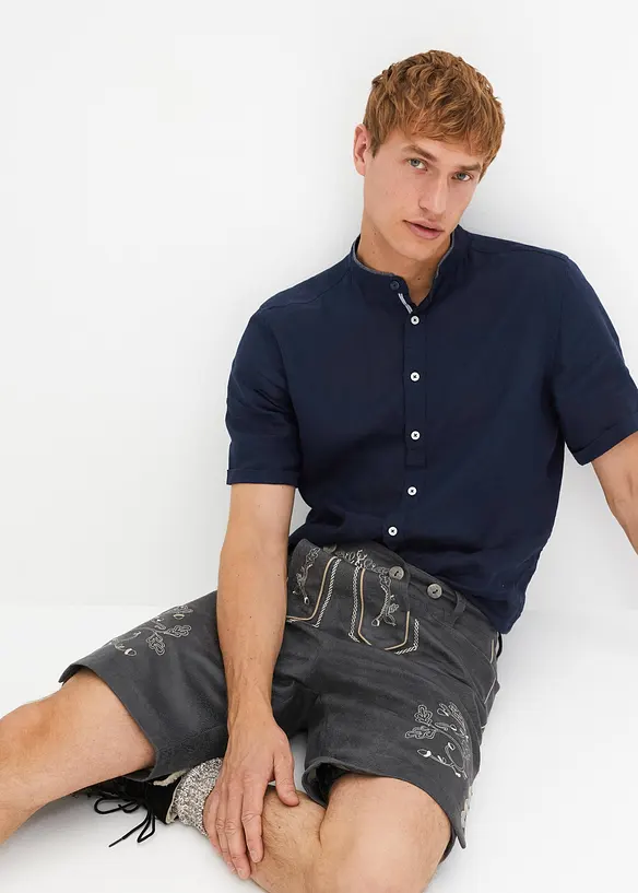 Camicia a maniche corte in puro lino, bonprix