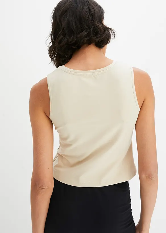 Top cropped in morbido misto cotone, bonprix