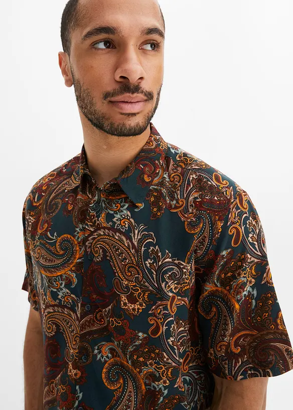 Camicia n viscosa a maniche corte, bonprix