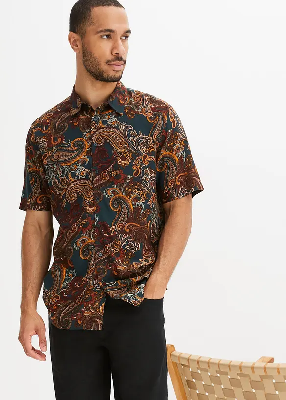 Camicia n viscosa a maniche corte, bonprix