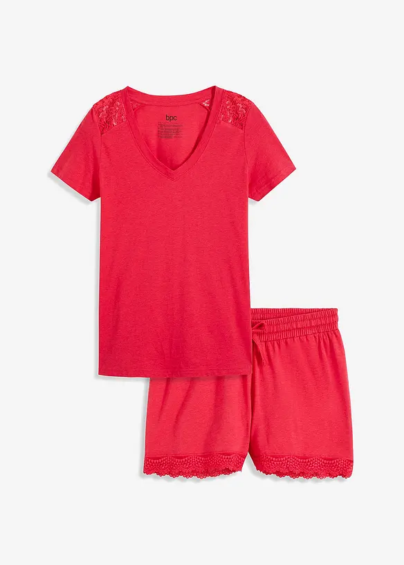Pigiama estivo con pizzo delicato, bonprix
