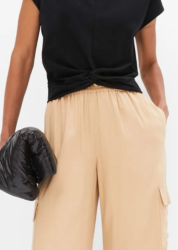T-shirt cropped in puro cotone biologico, bonprix