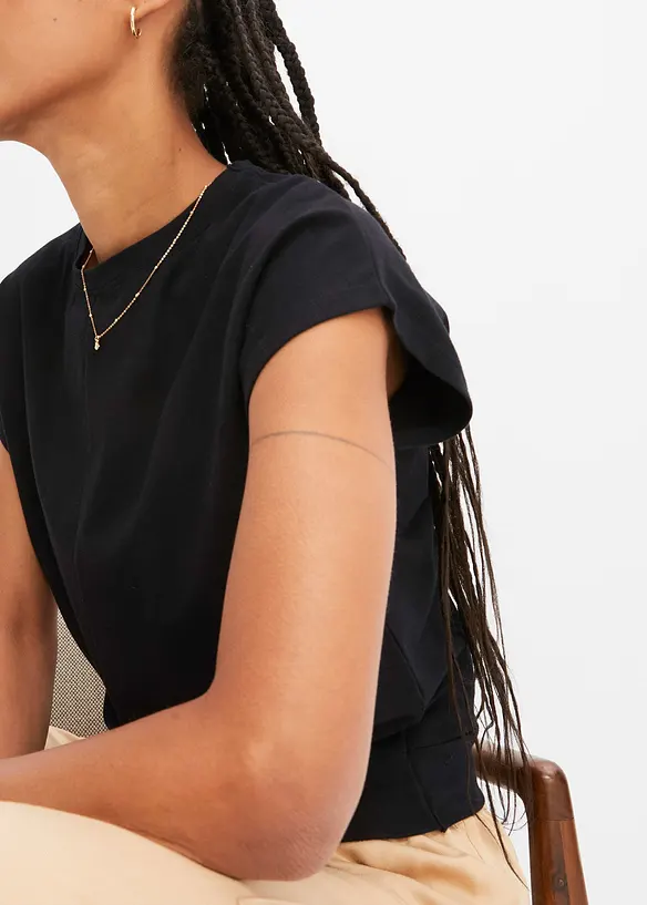 T-shirt cropped in puro cotone biologico, bonprix