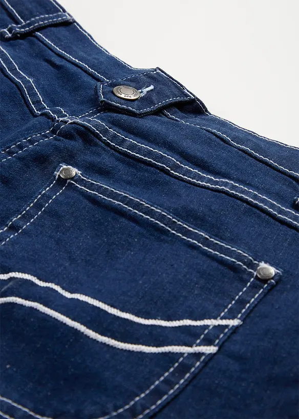 Jeans capri, a vita media, bonprix